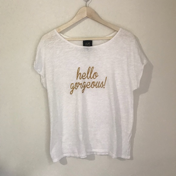 Anthropologie W5 “Hello Gorgeous” Tee - Picture 3 of 6